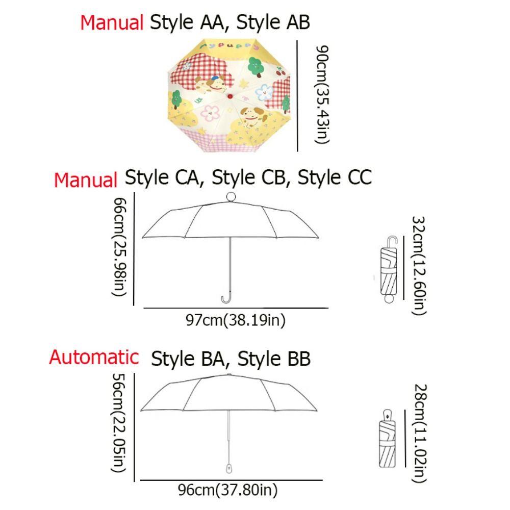 Cartoon Outdoor Travel Umbrella Dog Pattern UV Protection Umbrella Sunshade Umbrella  Summer
