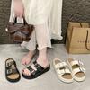 22 Spring and Summer New Sandals Sports Style One-character Open-toed Thick-soled Sandals