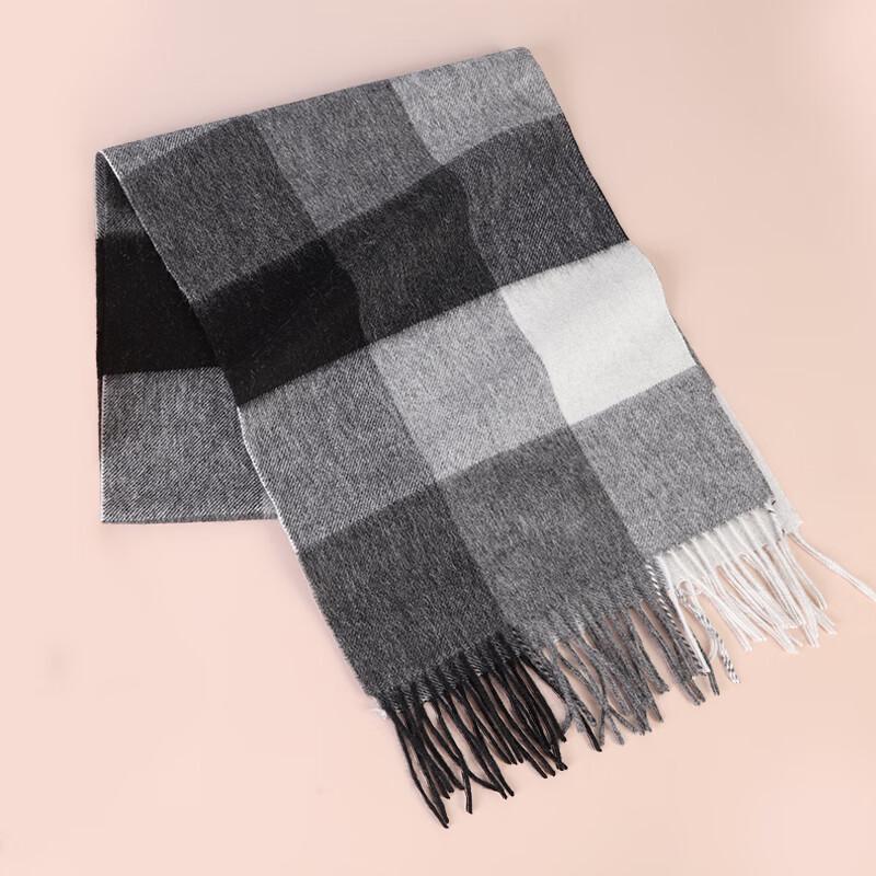 Unisex Plaid Lamb Wool Winter Scarf