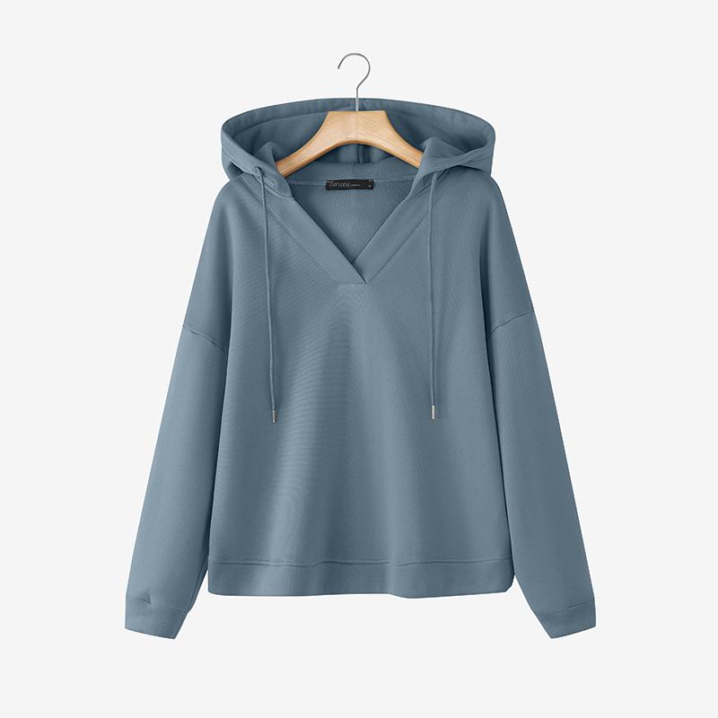 ZANZEA Women Autumn Casual Long Sleeve Pullover Hoodies Sweatshirt