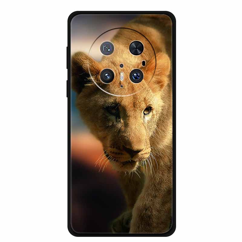 Funda For Huawei Mate 70 Pro / Pro+ 5G Cases Soft Silicone Back Cover Bumper For Mate 70 Pro+ 5G Cartoon Painted Cool Lion Coque