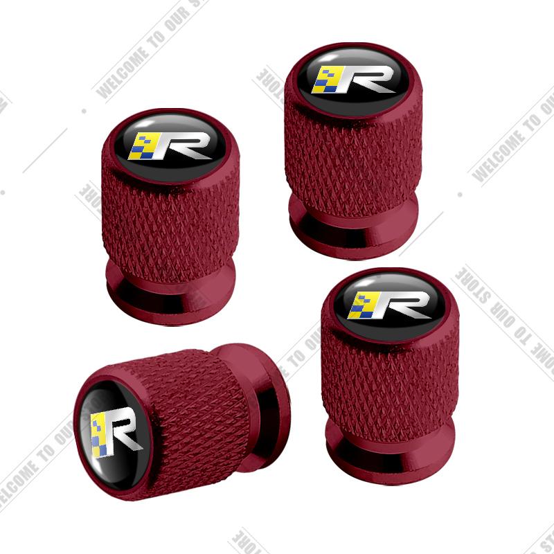 Auto CNC Aluminium R Design Schweden Flagge Emblem Für Volvo XC40 V90 S60 S80 S90 XC60 XC90 4 Stück Reifenventil Luftanschluss Ventilschaft Abdeckkappen