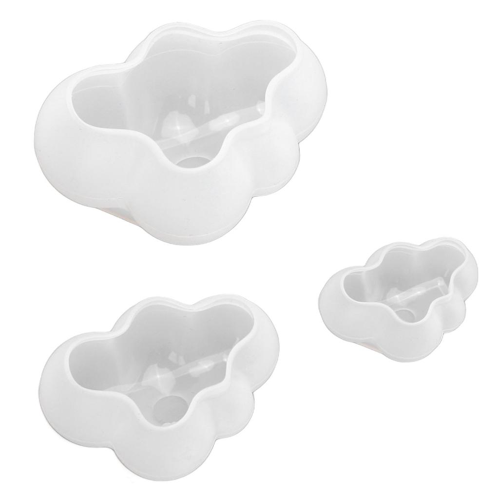 3Pcs Clouds Shape Silicone Mold Easy Demoulding Deformation Resistance Clouds Epoxy Resin Molds DIY Cakes Chocolates