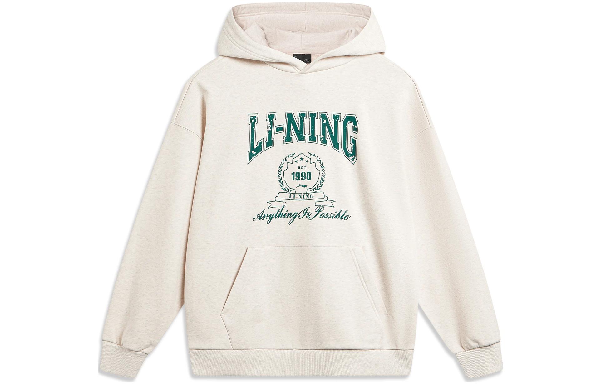 Свитшот Li Ning Sports Life Collection Унисекс Хизер Серый Плиточный Серый AWDTB43-3 M