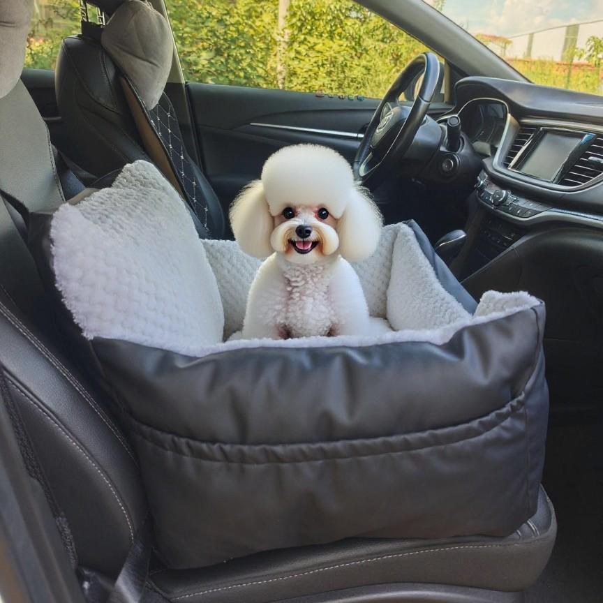 Przenosne wodoodporne siedzisko samochodowe i legowisko dla psa - Podwójne zastosowanie, zmywalna poduszka dla zwierząt na podróż, bezpieczeństwo