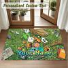 Crystal Velvet Square Rug Custom NameAmazing World of Gumball Pattern Non Slip Home Floor Decor Rug