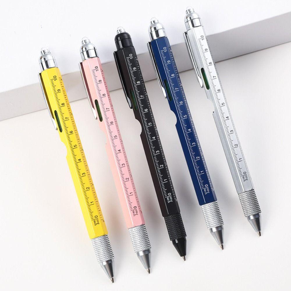 Detachable Multi-function Tool Pen 9 in 1 Measure Technical Ruler Tighten The Screw