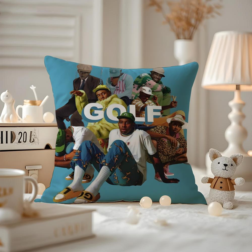 Cushion Cover Pattern Printed Pillowcase For Living Room Sofa Cushion Cover & Bedroom Decor T-Tyler The Creator Rapper