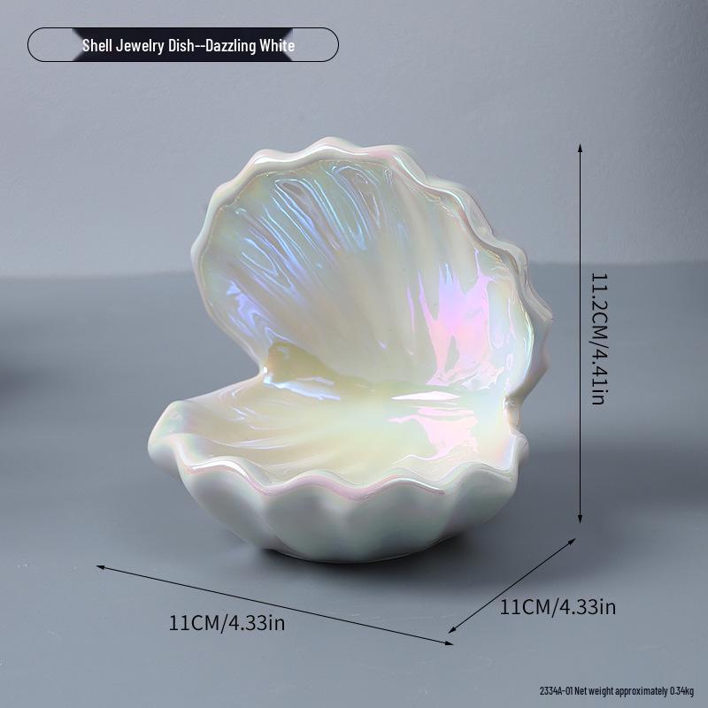 Luminous Shell Night Light & Jewelry Tray: Bedside Lamp and Ornament