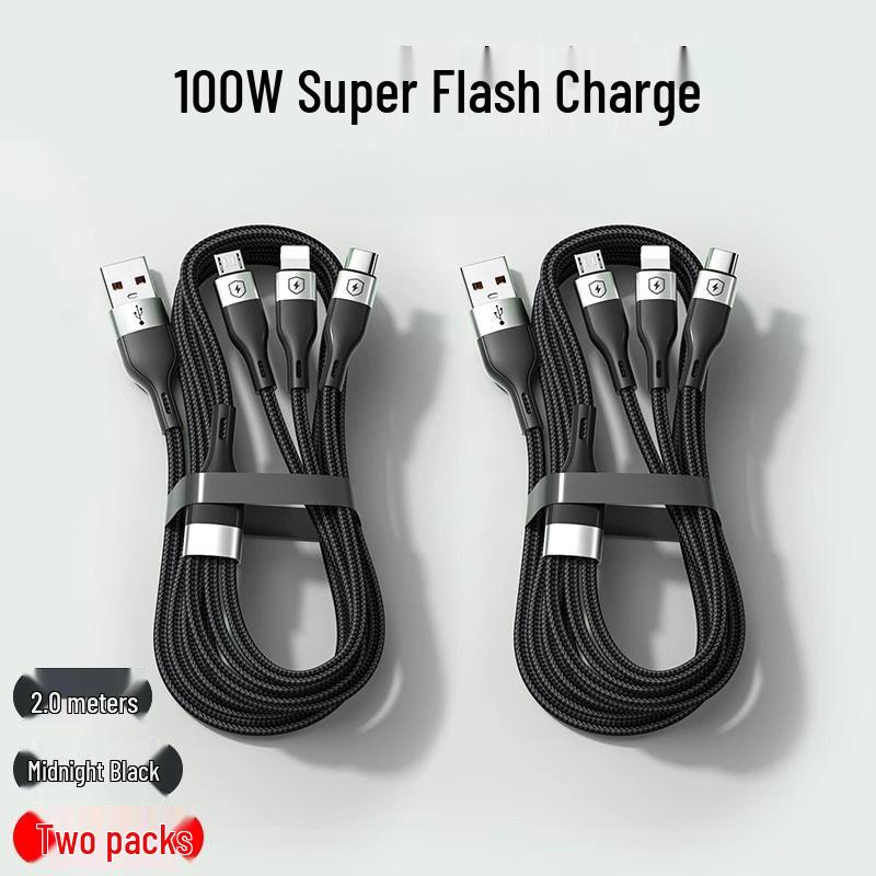 Universal Fast Charge 3-in-1 Multi-Head Charger Cable for Mobile Phones