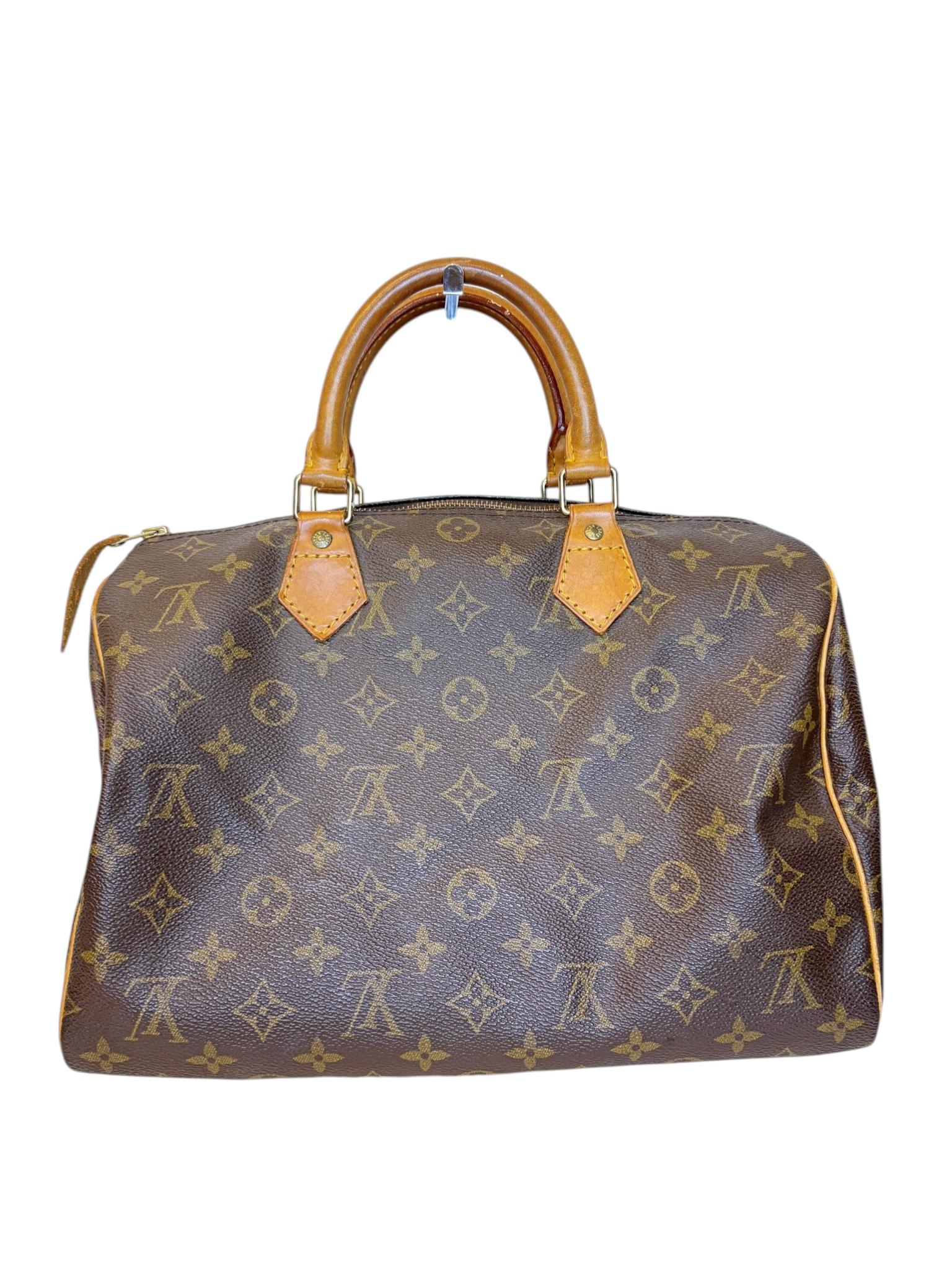 

Used Louis Vuitton Speedy Monogram Handbag M41108 Brown Leather