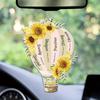 Acrylic Sunflower Playful Car Hanging Decoration Cheerful Cartoon Interior Accessory