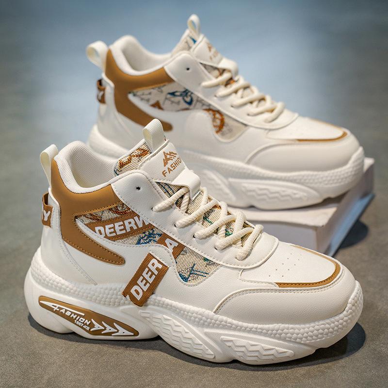 Autumn new breathable high-top sports shoes platform casual running dad shoes