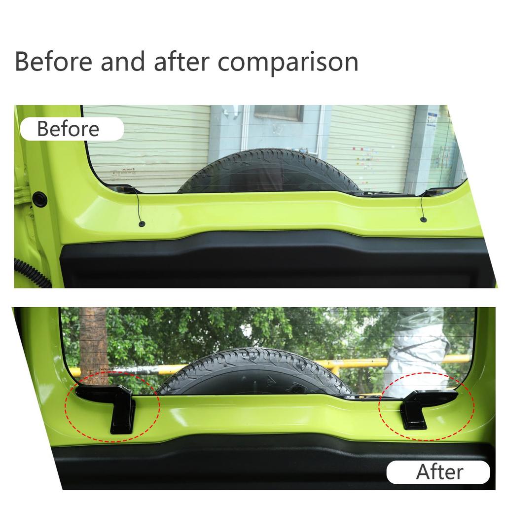 Rear Windshield Heating Wire Protection Cover Sticker For Suzuki Jimny 2019-2023 ABS Car Accessories,2PCS,Black