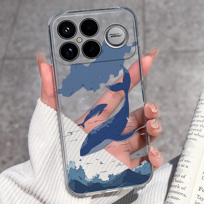 Covers For Xiaomi Poco F8 Ultra F8 F5 Pro F3 C50 C40 Mi Note 2 3 Transparent TPU Phone Case Cute Pet Dog Soft Silicone Dustproof Shell For Xiaomi Capa