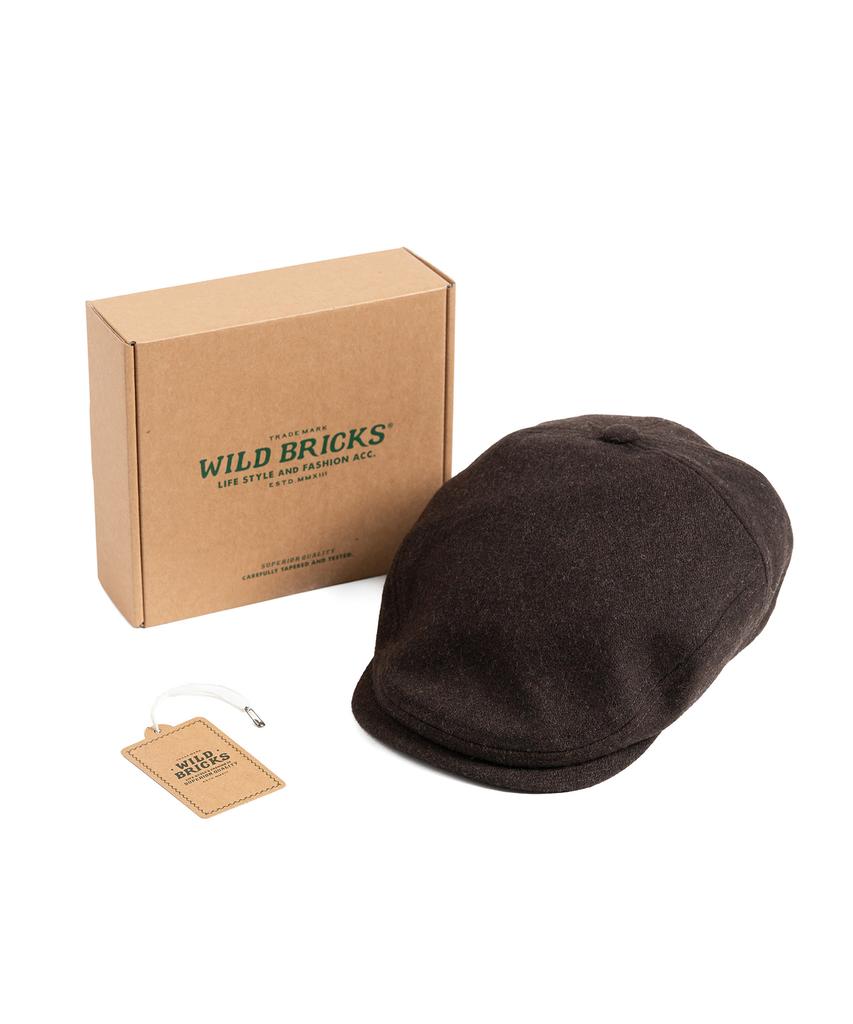 Waildeubeuligseu Melton Wool Hunting Cap (Dark Brown)