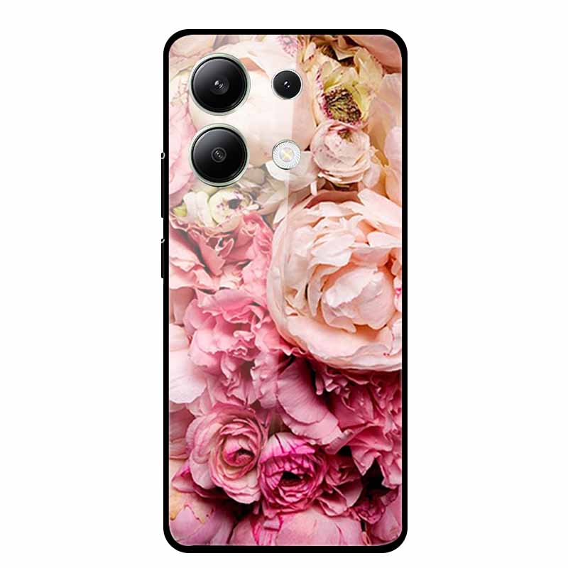 For Xiaomi Redmi Note 13 5G Phone Case Soft Bumper Tempered Glass Hard Back Cover Case For Redmi Note 13 Pro Case Note13 Pro Bag