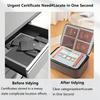 Document Storage Bag Passport Files Lockable Folder Ticket Credit Card Certificates Bags Office Organizer Accessories Supplies
