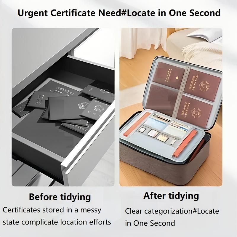 Document Storage Bag Passport Files Lockable Folder Ticket Credit Card Certificates Bags Office Organizer Accessories Supplies