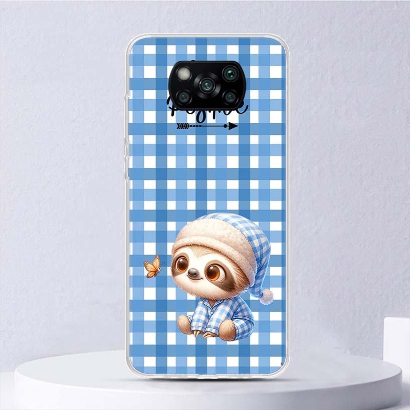 

Animal Cute Cartoon Sloth Coffee Soft Case For Xiaomi Poco X7 X6 X5 X4 X3 Nfc F7 Ultra F6 F5 Pro Phone Cover F4 Gt F3 M5S M4 M3 Xiaomi Poco F3