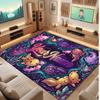 Underwater Fish Theme Soft Crystal Velvet Rug Custom Name & Text Print Non Slip Floor Rug for Bedroom Living Room