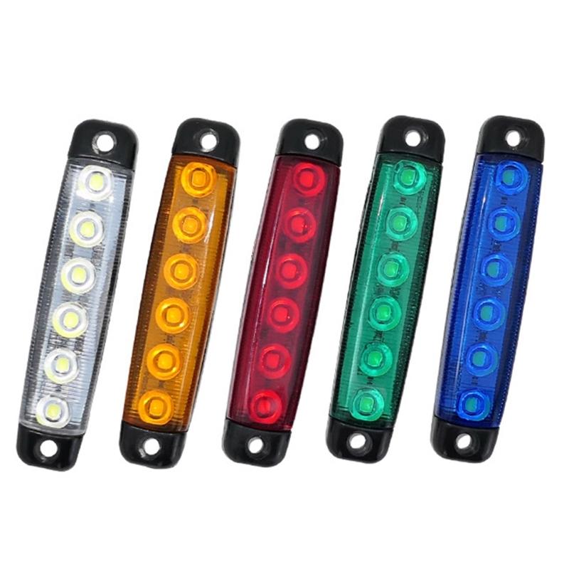 6LED Turn Signal Stop Brake Light For Car Trailer Truck Pickup Indicator Waterproof Taillamp Side Marker Lamp Tail Light