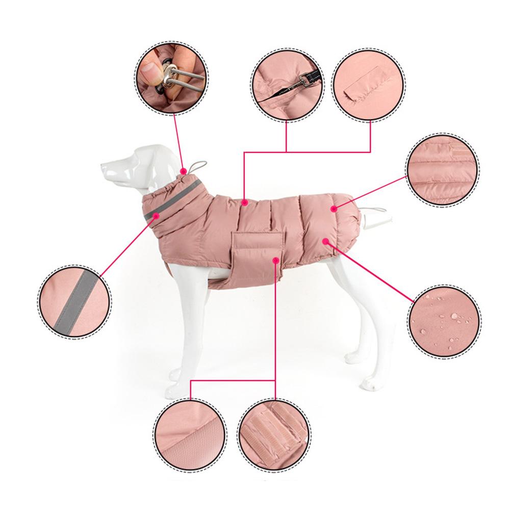 Cortavientos Ropa para Mascotas Invierno Cálido Acolchado Cachorro Perro Chaqueta de Plumón para Perros Pequeños Medianos Abrigos Whippet Galgo mascotas Ropa