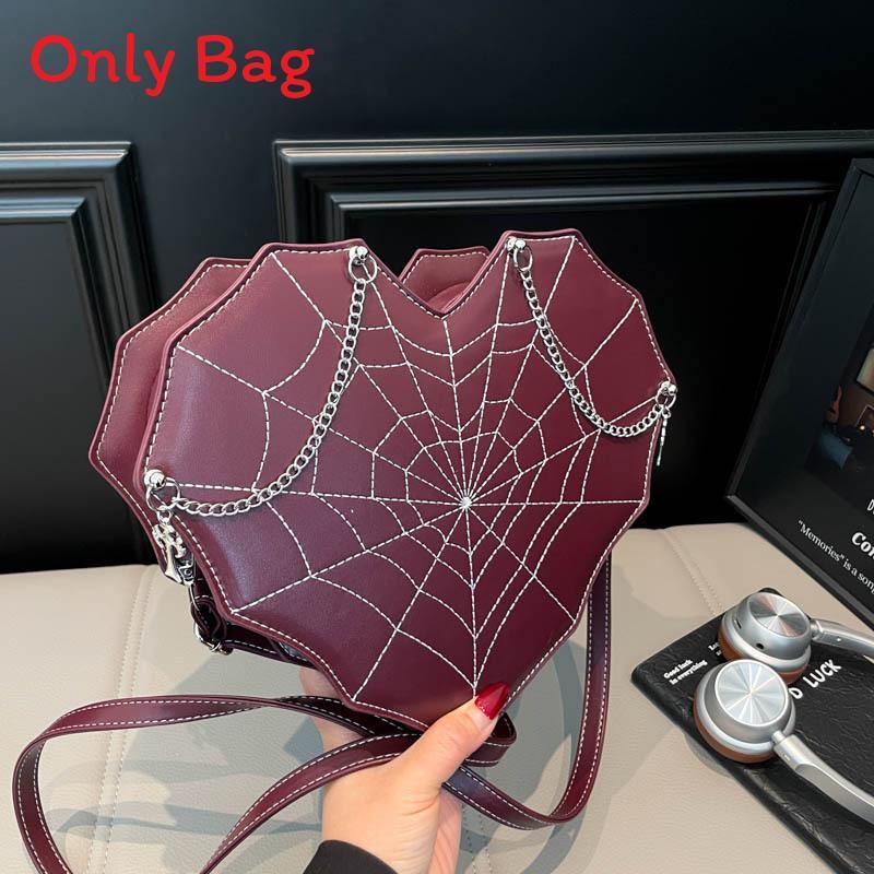 Alien Girl Heart Shape Shoulder Bag With Chain Water Dots For Streetwear Fashion
