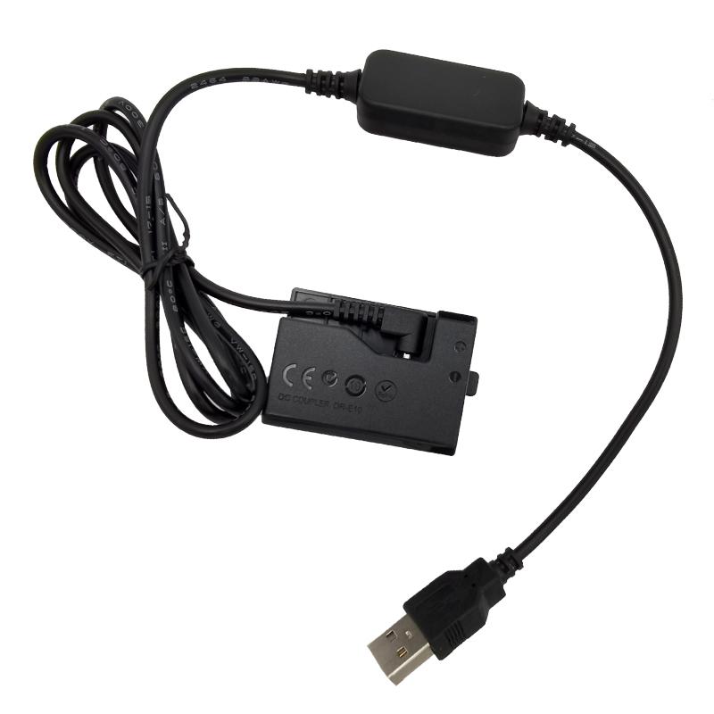 5V USB Adapter To LP-E10 LP E10 ACK-E10 DR-E10 Dummy Battery for Canon EOS 1100D 1200D 1300D 1500D 3000D T3 canon eos 2000d USB Coupler