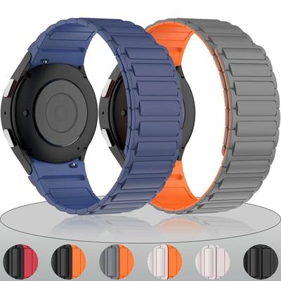 Silicone Strap for Samsung Galaxy Watch 7 6 5 4 FE 40/44mm 5 Pro Magnetic Band for Galaxy Watch 6 4 Classic 43mm/47mm/42mm/46mm