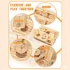 Golden Hamster Hidden Treat Dish Solid Wood Foraging Toy Feeder Natural Wooden Pet Accessory