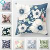 Flower Pattern Polyester Cushion Cover Decorative Floral Pillowcase Throw Pillows Sofa Square Home Decor Pillow Cover 45*45Cm