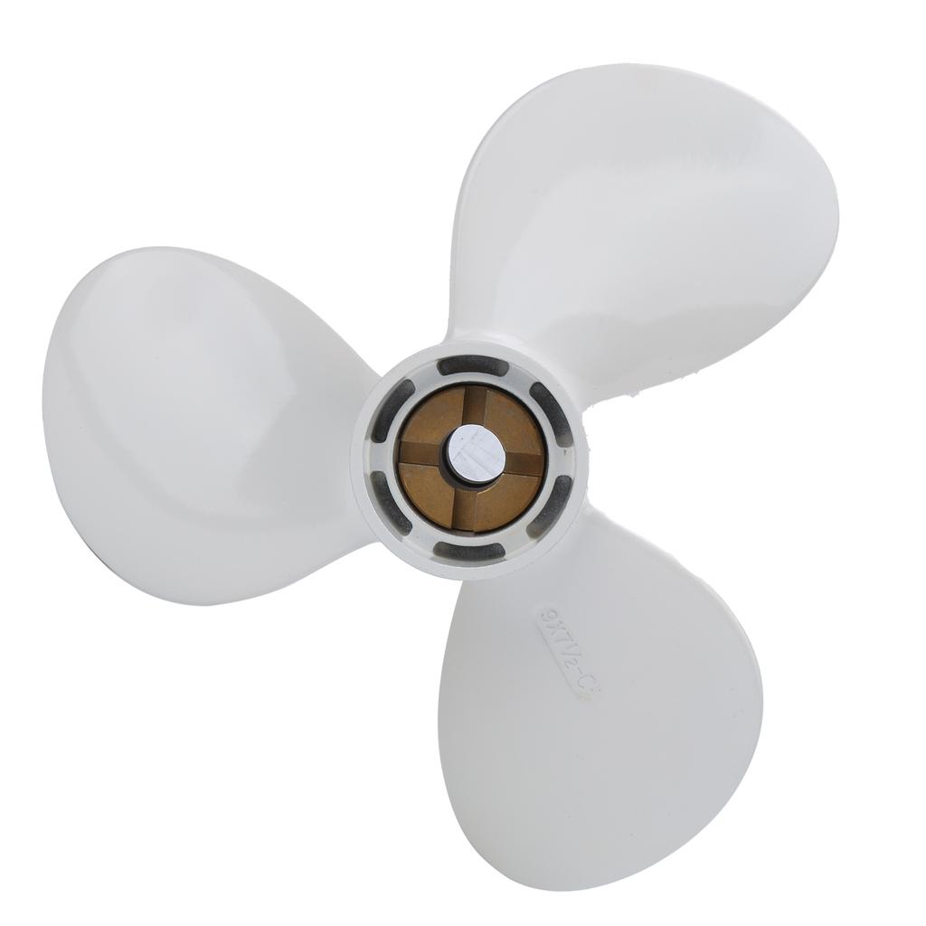 Marine Propeller with 3 Blades Boat Propeller Durable 9X7‑1 2‑C Aluminum Outboard Fittings
