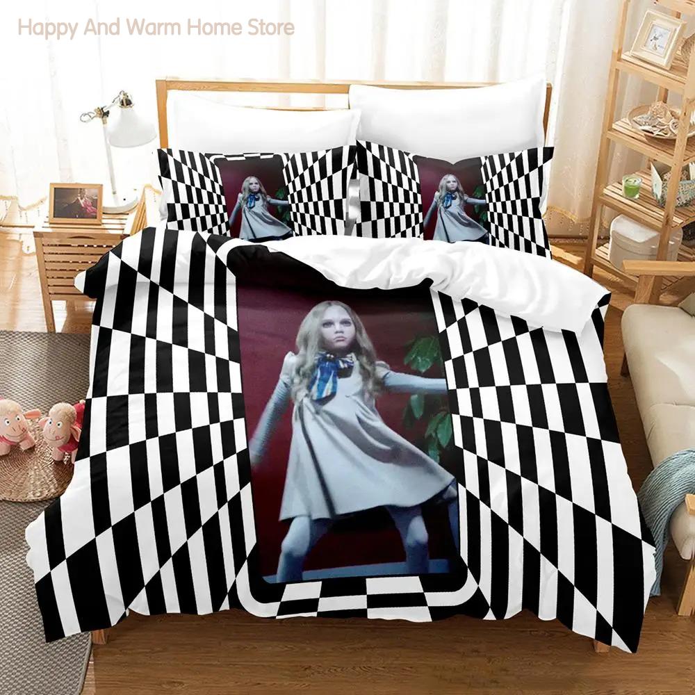 M3Gan Movie Bedding Set Single Twin Full Queen King Size Bed Set Aldult Bedroom Duvetcover Sets 3D Anime Bed Sheet Set