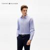 Tommy Hilfiger Jaqueta Camisa Masculina de Algodão Puro Oxford de Manga Longa