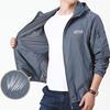 Unisex Sun Protection Jacket Hooded Long Thin Quick Sport Drying Outdoor Sleeve Coat Solid Color Pockets Sun-Protective Outerwear
