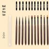 Japanese Sandalwood Nail Art Round Liner & Builder Gel Brush Set