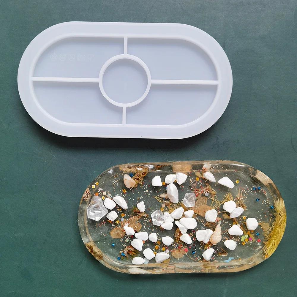 Oval Coaster Epoxy Resin Silicone Molds Mold Tools Storage Tray Production Homemade Crafts Desktop Decoration Pottery Arts Pots