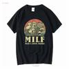Man I Love Fungi MILF T Shirt Magic Mushroom Cottagecore Toadstool Funny Fungus Lover Long or Short Sleeves Vintage Washed Soft
