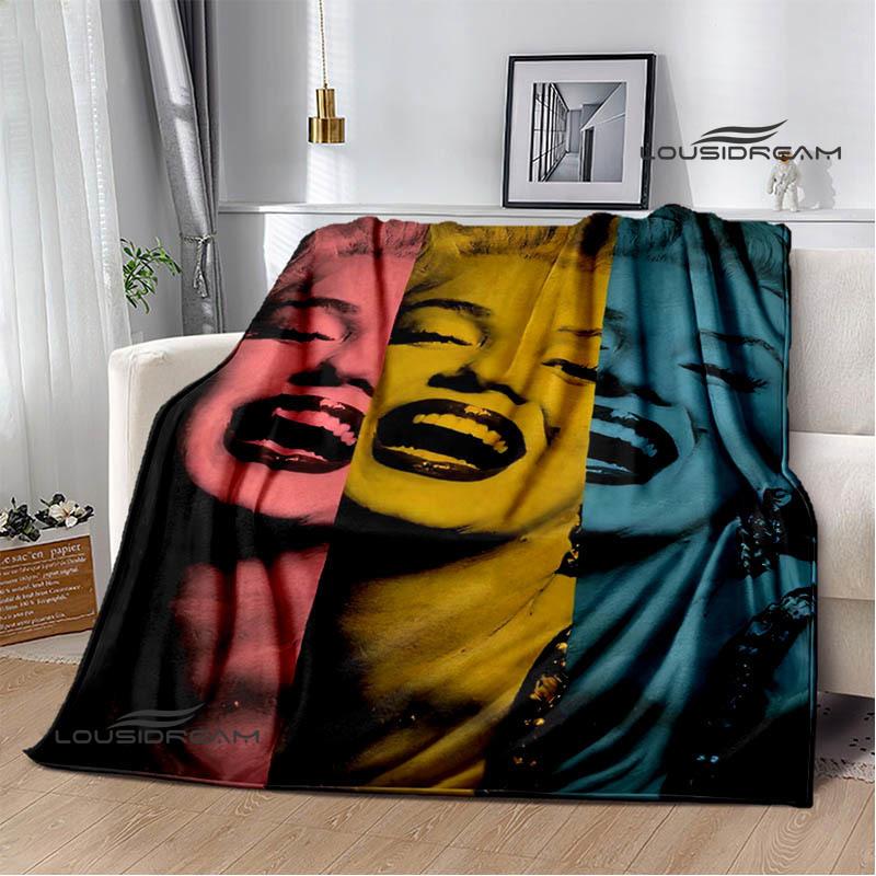 Marilyn Monroe Printed blankets picnic blanket Warm Flannel blankets Soft and comfortable blanket bed linings Birthday Gift