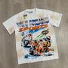Meichao Vale New Retro Character Print Summer High Street Men and Women Loose Casual Wash Old Short Sleeve T-shirt