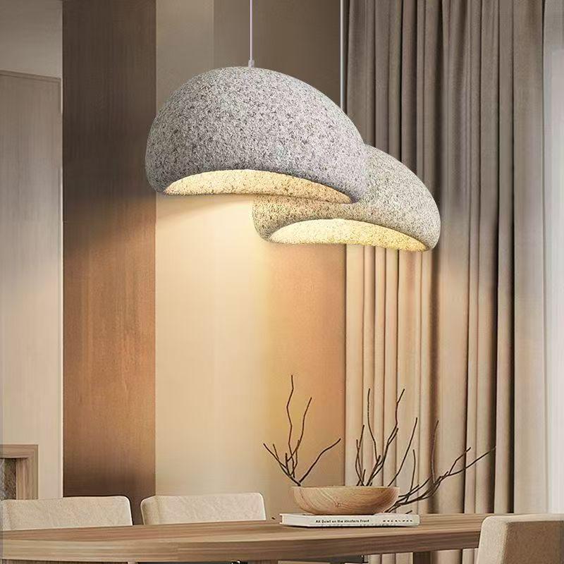 Wabi-Sabi Rock Grey Pendant Light for Dining, Living, Hotel, Villa, Bar, and High Ceilings