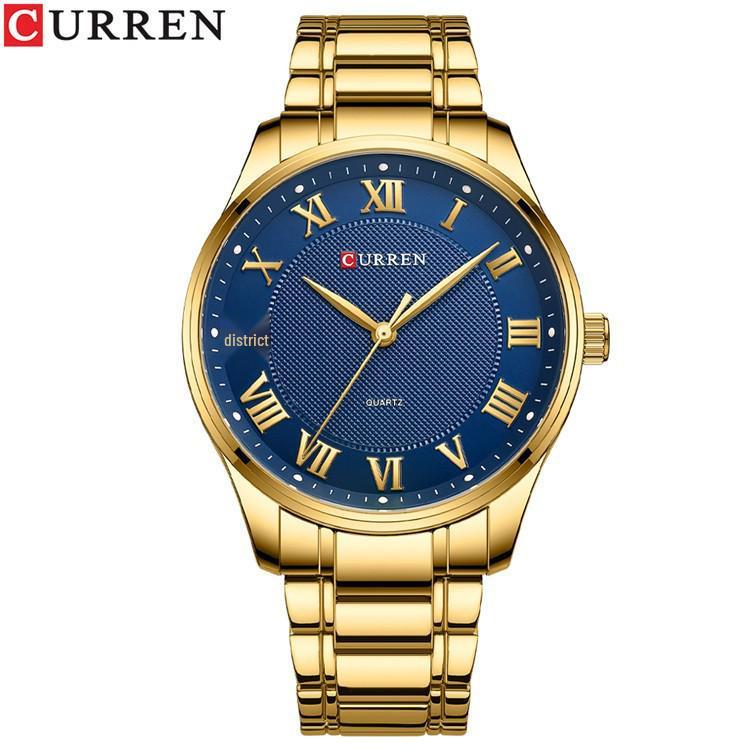 

CURREN 8409 Men s Waterproof Steel Band Quartz Watch with Roman Numeral Dial.