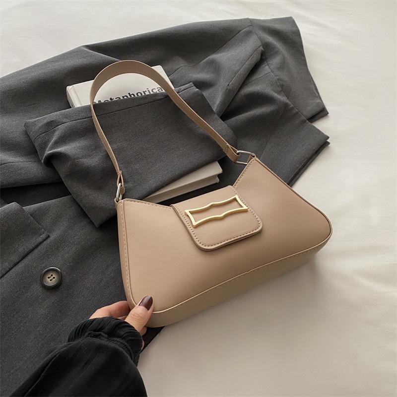 Trendy Fashion 2024 Summer New Minimalist Unique Armpit Handheld Shoulder Crescent Bag Casual Stylish Small Square Bag