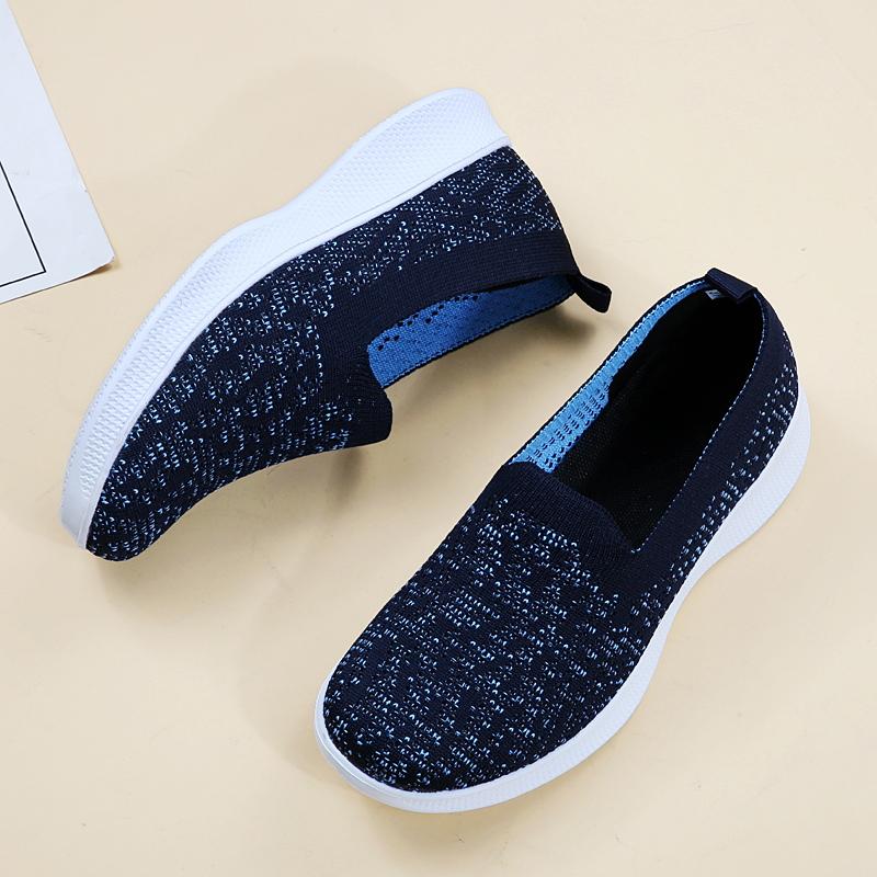 Fashion Women Mesh Lightweight Female Sneaker Shoes High Quality Women Sneakers Slip On Flats Loafers Plus Size 44 Walking Flat