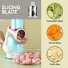3in1 Rotary Cheese Grater Multifunctional Hand Cranked Vegetable Slicer Cheese Vegetable Shredder With 3 Blades Kitchen Supplies