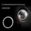 Rhinestone PU Leather Car Interior Decoration Cover Steering Covers Handbrake Gear Shift Lever & Shoulder Protection Cover