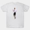 Men Black Print T-shirt Peter Crouch No-Cut Transfer Paper Print Cotton Tshirt