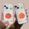 Fashion Flower Fruit Wave Shape Clear Phone Case For iPhone 15 13 12 11 14 Pro MAX XS X XR SE 8 14Plus Transparent Cover Fundas