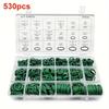 530 PCS Assorted Rubber O-Rings for Automotive Applications - Sizes Ranging from 6.8mm X 1.9mm To 17mm X 2mm